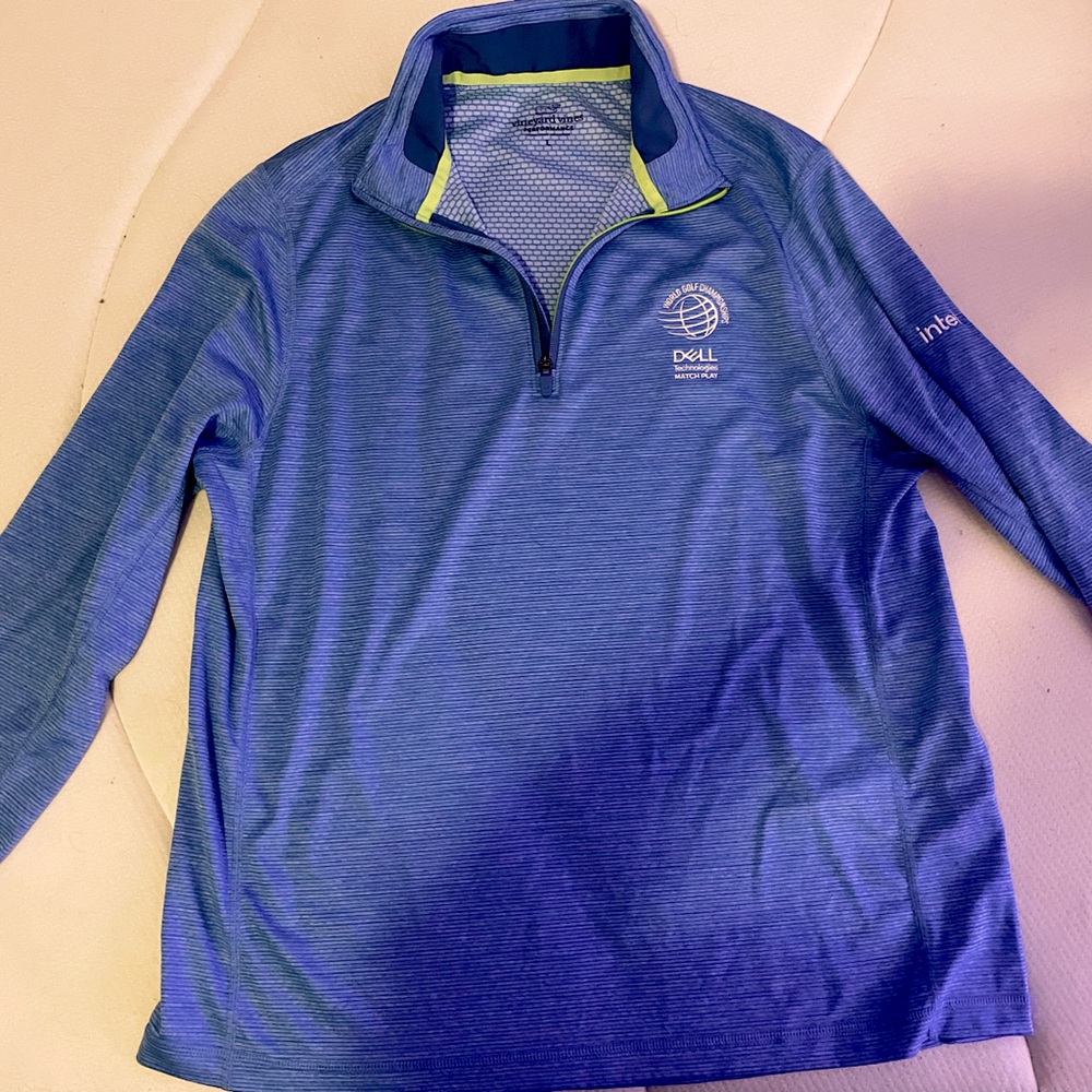 L Vineyard Vines WORLD GOLF CHAMPIONSHIP Pop-Trim Sankaty Quarter-Zip